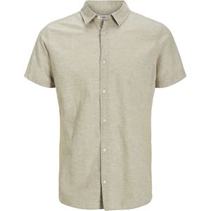 JJBreeze - Overhemd - Mélange - Katoen - Regular Fit - Kwartmouw