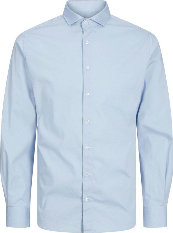 JACK & JONES Junior - Overhemd - Blauw - Keperstof - Lange Mouwen