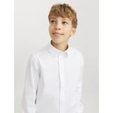 JACK & JONES JUNIOR JJEAXEL STRETCH SHIRT LS NOOS Jongens Overhemd - Blauw - Keperstof