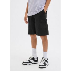 JACK&JONES JUNIOR JPSTTONY CO JJCARPENTER SHORTS - Black Stiching - Geweven Stoffen - Loose Fit