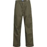 Cargobroek - Olive Night - Relaxed Fit - Normale Taillehoogte - Wijd