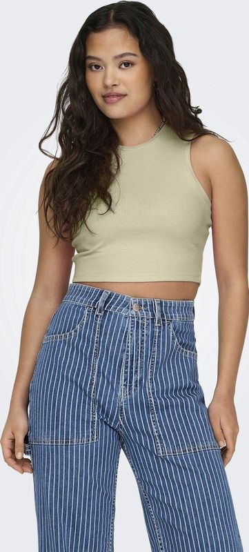 ONLY - ONLVILMA - Top - Beige - Mouwloos - Aansluitende Pasvorm