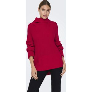 Jacqueline de Yong Trui Jdyjusty Rn Raglan Slit Pull Kn 15337004 Barbados Cherry Dames