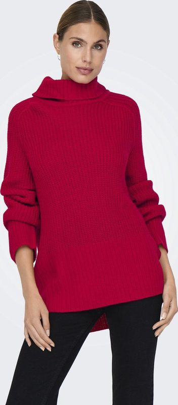 Jacqueline de Yong Trui Jdyjusty Rn Raglan Slit Pull Kn 15337004 Barbados Cherry Dames