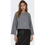 Jacqueline de Yong Trui Jdyrue Life Boat Neck Pull Knt 15336780 Chateau Gray Dames