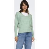 Only - Damestrui - Gemêleerd Lichen/W Melange - Regular Fit - V-hals