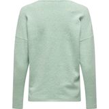 Only - Damestrui - Gemêleerd Lichen/W Melange - Regular Fit - V-hals