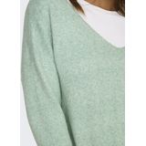 Only - Damestrui - Gemêleerd Lichen/W Melange - Regular Fit - V-hals