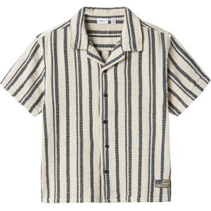 NAME IT - NKMFOKO SS NREG SHIRT - Jongens - Overhemd - Blauw - Geweven Stof