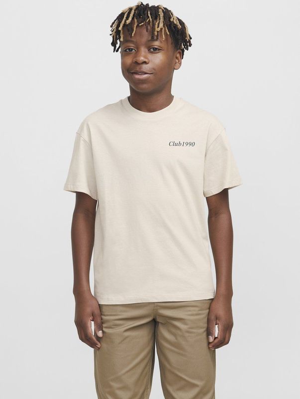 Jack & Jones Junior - JJEBRADLEY GRAPHIC TEE SS O-NECK - T-shirt - Moonbeam - Katoen