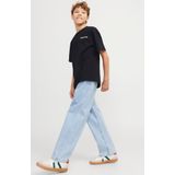 Jack & Jones - JJEBRADLEY GRAPHIC TEE SS O-NECK JNR - T-shirt - Zwart - Korte Mouwen