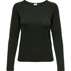 Jacqueline de Yong - Kaiser - Glitter O-neck Top - Lange Mouw