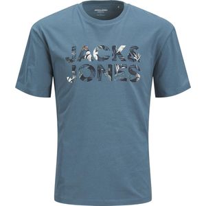 JACK & JONES - T-shirt - Zwart - Katoen - O-hals - Korte Mouwen