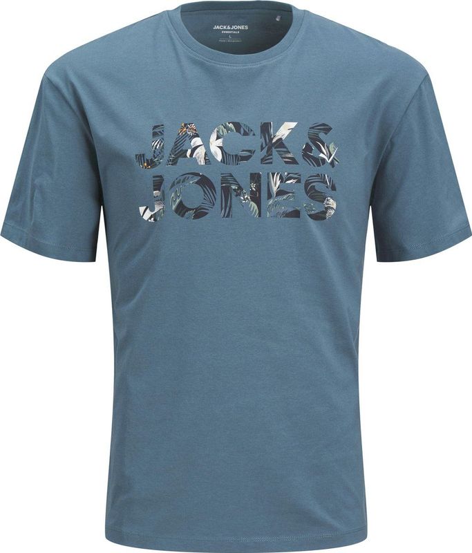 JACK & JONES - T-shirt - Zwart - Katoen - O-hals - Korte Mouwen