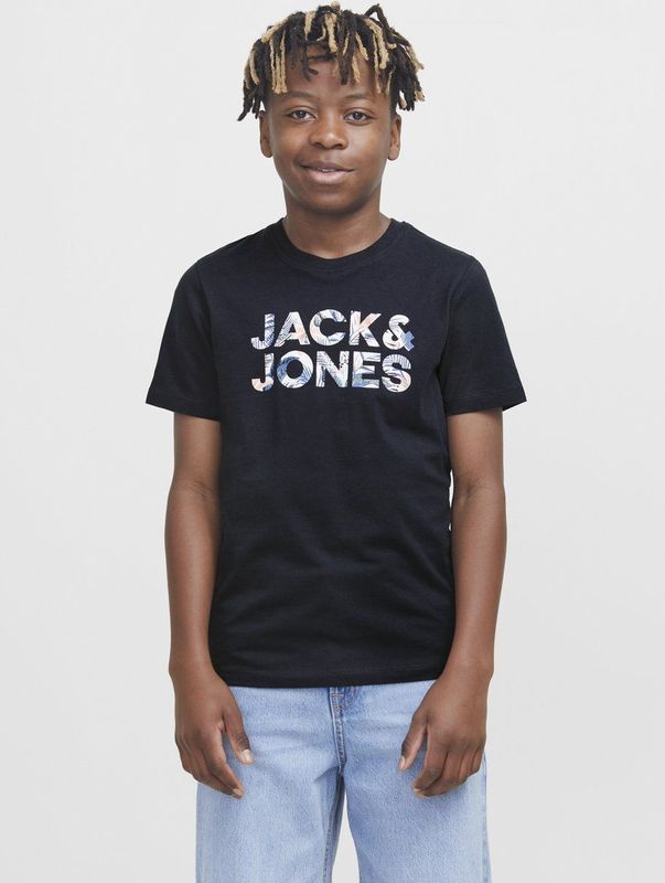 Jack & Jones Junior - T-shirt - Donkerblauw - Katoen - Korte Mouwen