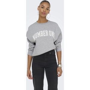 Only - Onlsweat Life Crew - Trui - Light Grey Mela - Dames
