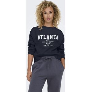 ONLY - ONLSWEAT - Sweater - Donkerblauw/Wit