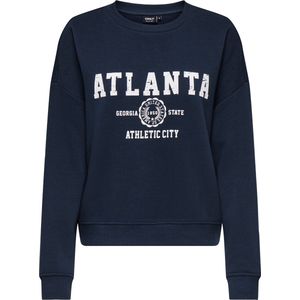 ONLY - ONLSWEAT - Sweater - Donkerblauw/Wit