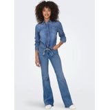 Stretchbroeken - Blauw Denim - Flared - High Waist