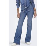 Stretchbroeken - Blauw Denim - Flared - High Waist