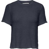 Gebreide Trui - Effen - Knitwear - Ronde Hals - Kwartmouw