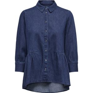 Denim Overhemd - Blauw - Katoen - Lange Mouwen - Relaxed Fit