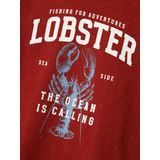 Top - Jersey - Ronde Hals - Korte Mouwen - Rubberen Print