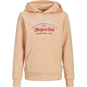 JACK&JONES JUNIOR JJELOGO SWEAT HOOD 2 COL 24/25 NOOS JNR Jongens Trui - Peach Parfait