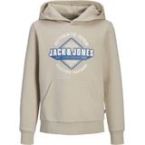 Jack and Jones Junior - Hoodie - Grijs - Geborstelde Stof