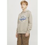 Jack and Jones Junior - Hoodie - Grijs - Geborstelde Stof