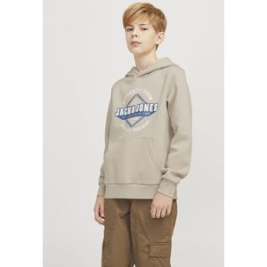 Jack and Jones Junior - Hoodie - Grijs - Geborstelde Stof