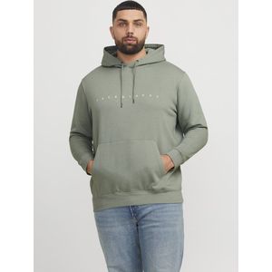 JACK&JONES PLUS Hoodie - Iceberg Green - Relaxed Fit