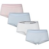 Pieces - 4-Pack Dames Shorts - Katoen - Multipack - Rose