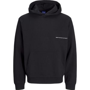 JACK & JONES Heren Jorporto Pattern Sweat Hood, zwart, L