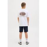 JACK&JONES JUNIOR - Shorts - Blauw - Sweatstof - Trekkoord en Elastische Tailleband
