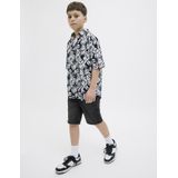 JACK&JONES JUNIOR JJIRICK JJLANE SHORTS - Black Denim - 5 Zakken