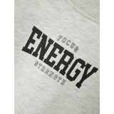 Sweatshirt - Rubberen Print - Ronde Hals - Lange Mouwen - Regular Fit