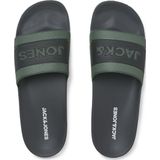 Jack & Jones - JFWJARRED - Badslippers - Antraciet/Donkergroen - 100% EVA-schuim