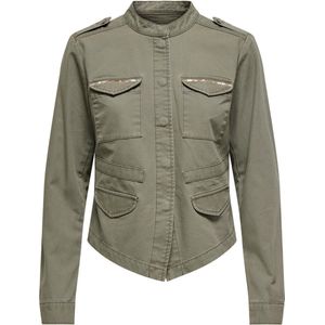 ONLY - Kort Jasje - Kaki - Katoen - Recht Model