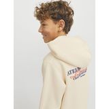 JACK&JONES JUNIOR JORISLINGTON BACK SWEAT HOOD SN JNR Jongens Trui - Antique White