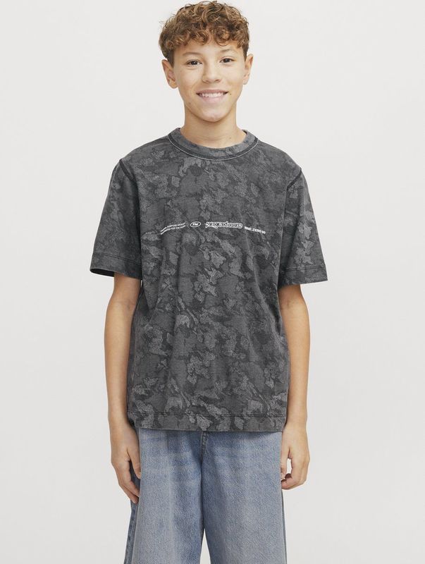 Jack & Jones - T-shirt - Donkergrijs - Katoen