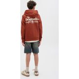 JACK & JONES - Hoodie - Groen - Geborsteld Stof