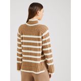 Jdy Jdymiley Long Stripe Pullov Knt Noos Dames Trui - Malt Ball W. Birch Mel Stripes