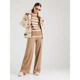 Jdy Jdymiley Long Stripe Pullov Knt Noos Dames Trui - Malt Ball W. Birch Mel Stripes