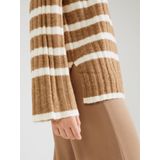 Jdy Jdymiley Long Stripe Pullov Knt Noos Dames Trui - Malt Ball W. Birch Mel Stripes