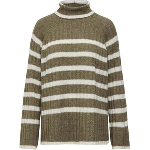 Jdy Jdymiley Long Stripe Pullov Knt Noos Dames Trui - Malt Ball W. Birch Mel Stripes
