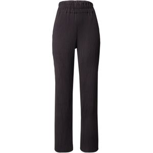 Stretchbroeken - Black - Elastisch - Regular Fit - Plisséplooien
