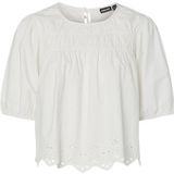 Pieces - SALMINA - Blouse - Effen - Relaxed Fit - Puur Katoen