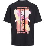 Jack & Jones - JCOINTERLUDE - T-shirt - Zwart - Korte Mouwen - 100% Katoen