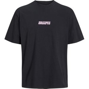 Jack & Jones - JCOINTERLUDE - T-shirt - Zwart - Korte Mouwen - 100% Katoen